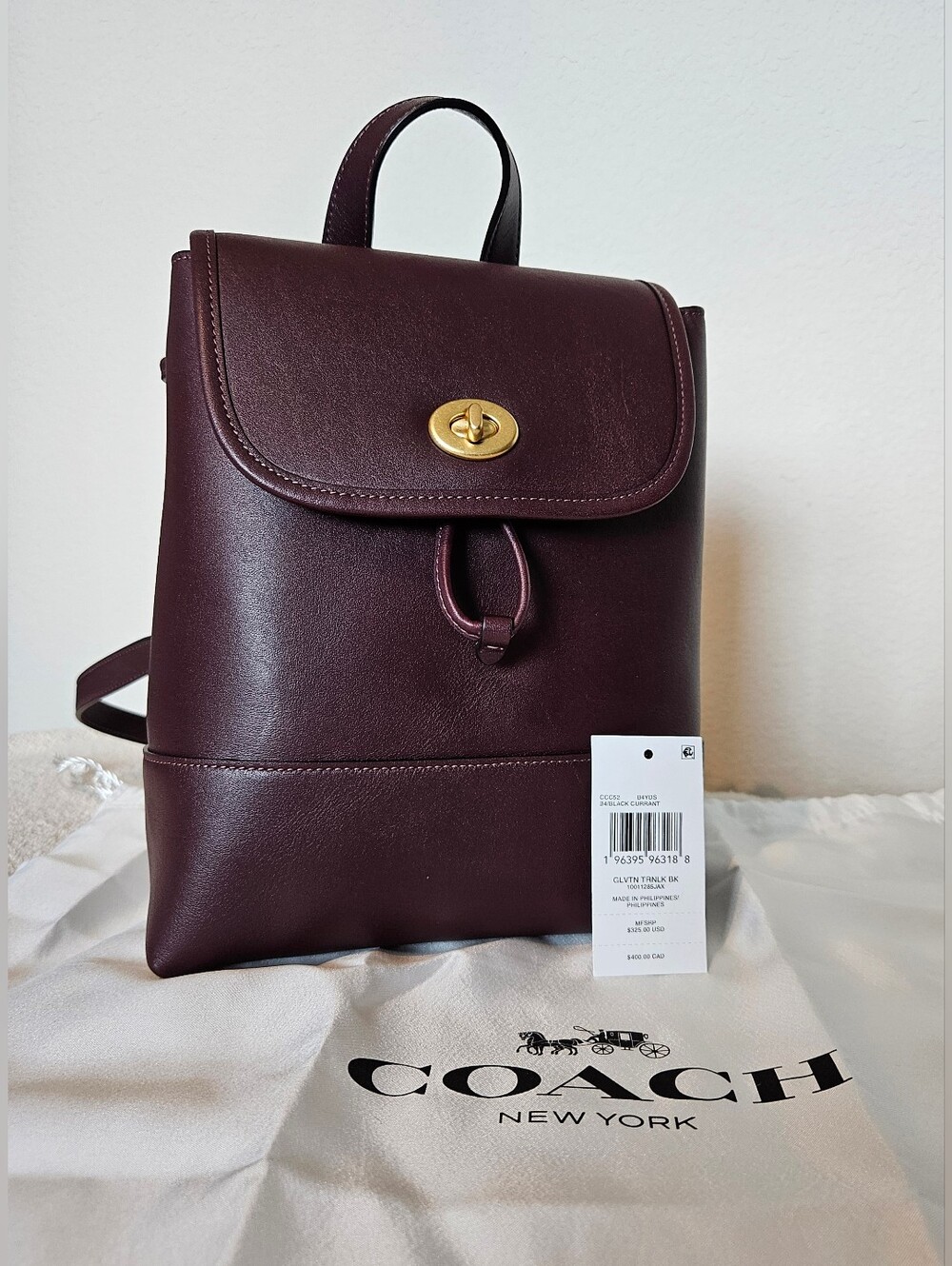 Coach - Turnlock Backpack - Black Current